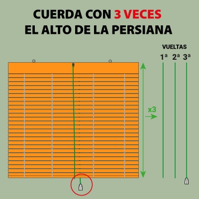 tres veces el alto de la persiana alicantina